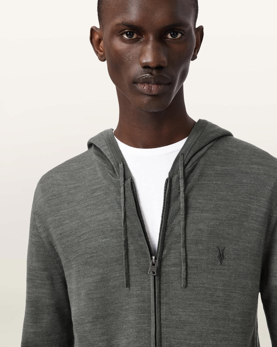 Mode Merino Wool Zip-Up Hoodie MAPLE GREEN