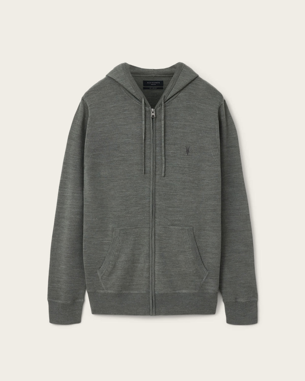 Mode Merino Wool Zip-Up Hoodie MAPLE GREEN