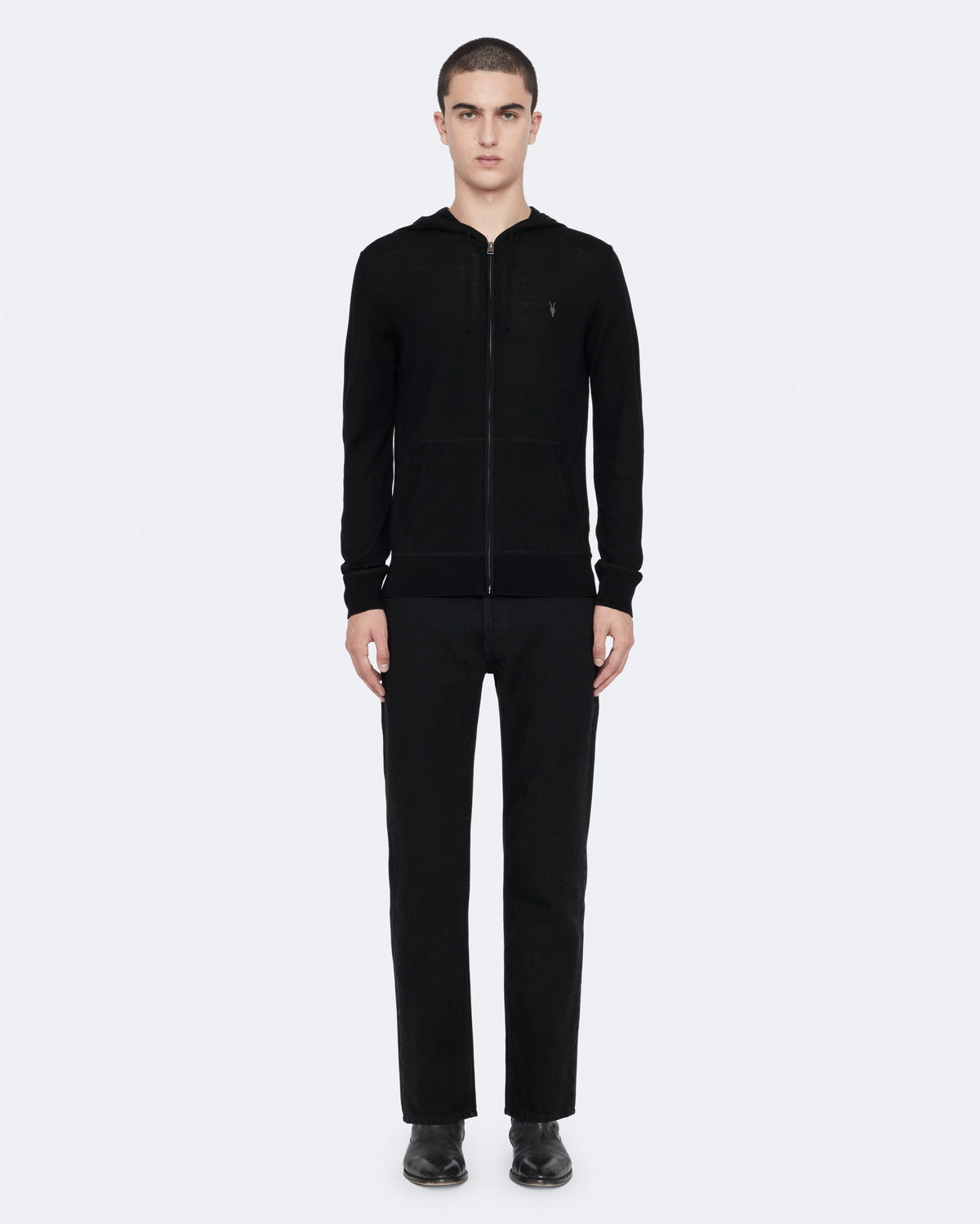 Mode Merino Wool Zip-Up Hoodie