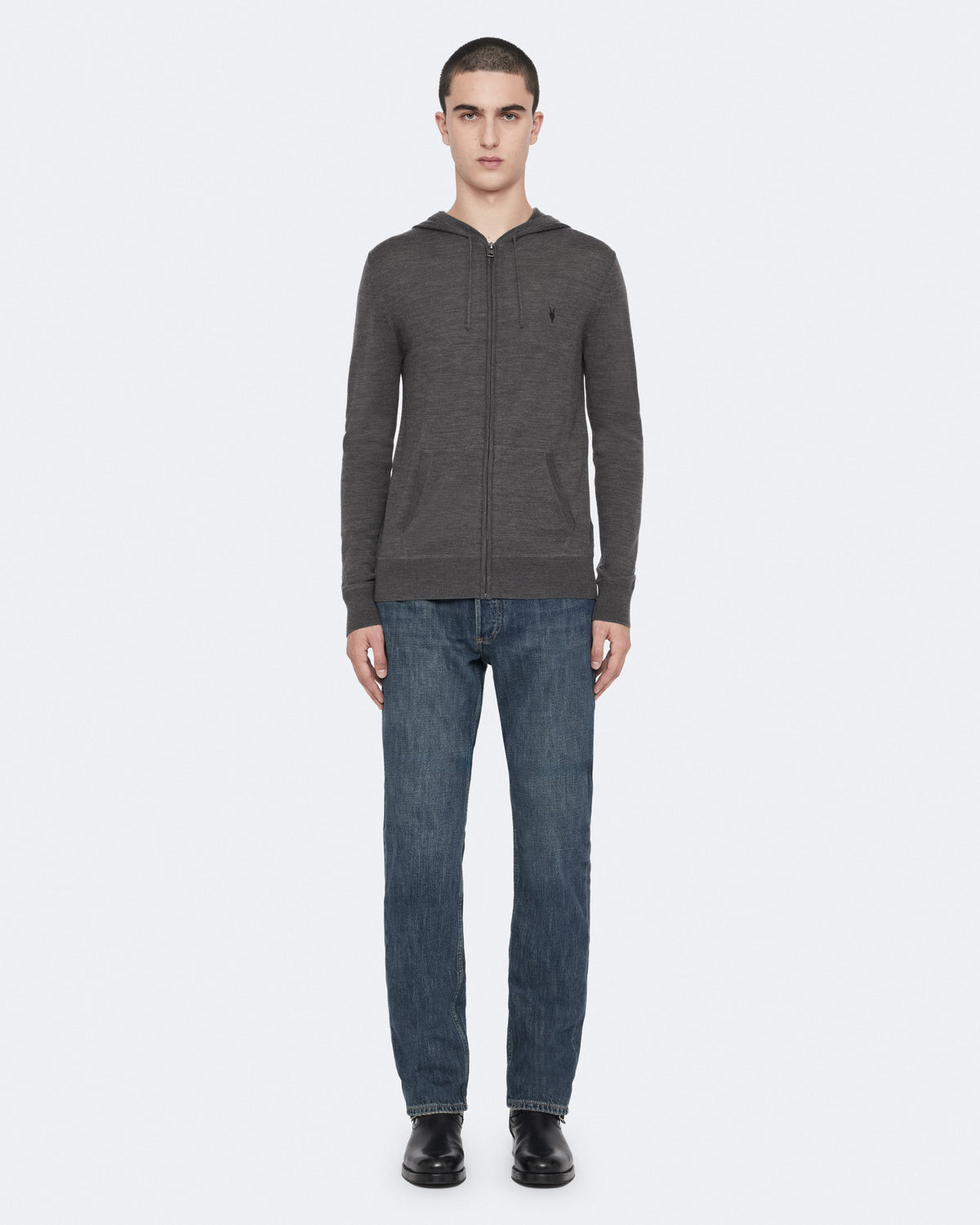 Mode Merino Wool Zip-Up Hoodie