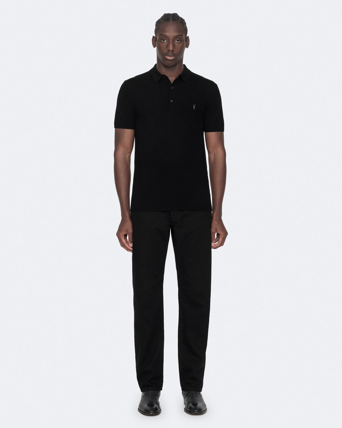 Mode Merino Wool Short-Sleeve Polo Shirt