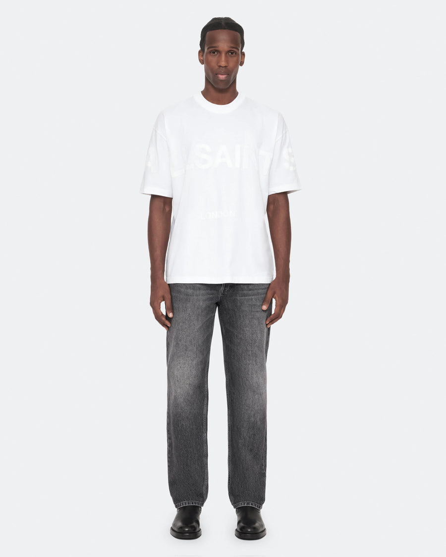 Biggy Oversized Logo Print T-Shirt Optic White