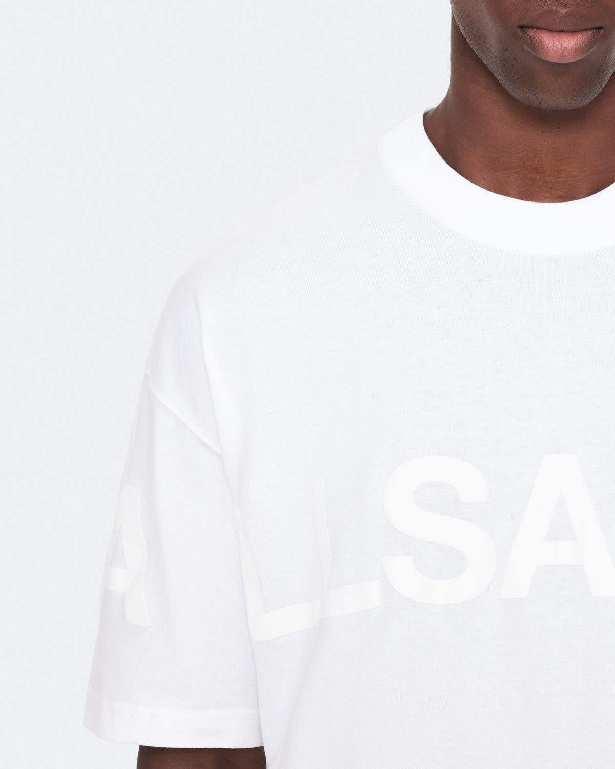 Biggy Oversized Logo Print T-Shirt Optic White