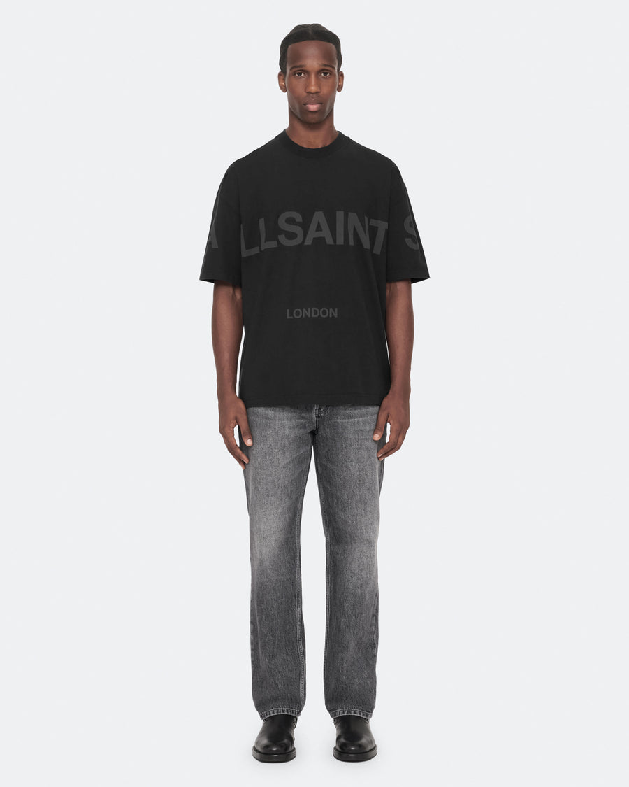 Biggy Oversized Logo Print T-Shirt Jet Black