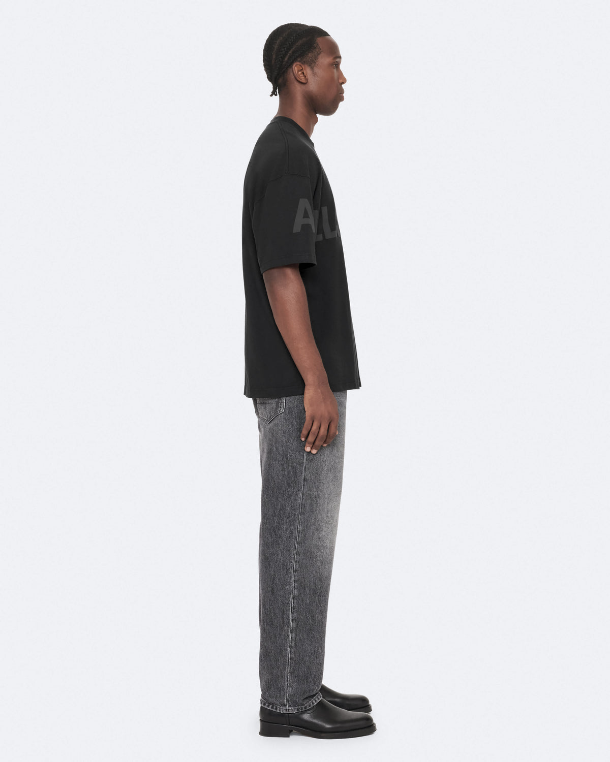 Biggy Oversized Logo Print T-Shirt Jet Black