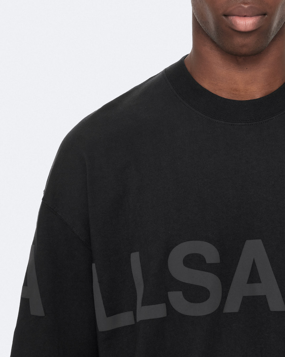 Biggy Oversized Logo Print T-Shirt Jet Black