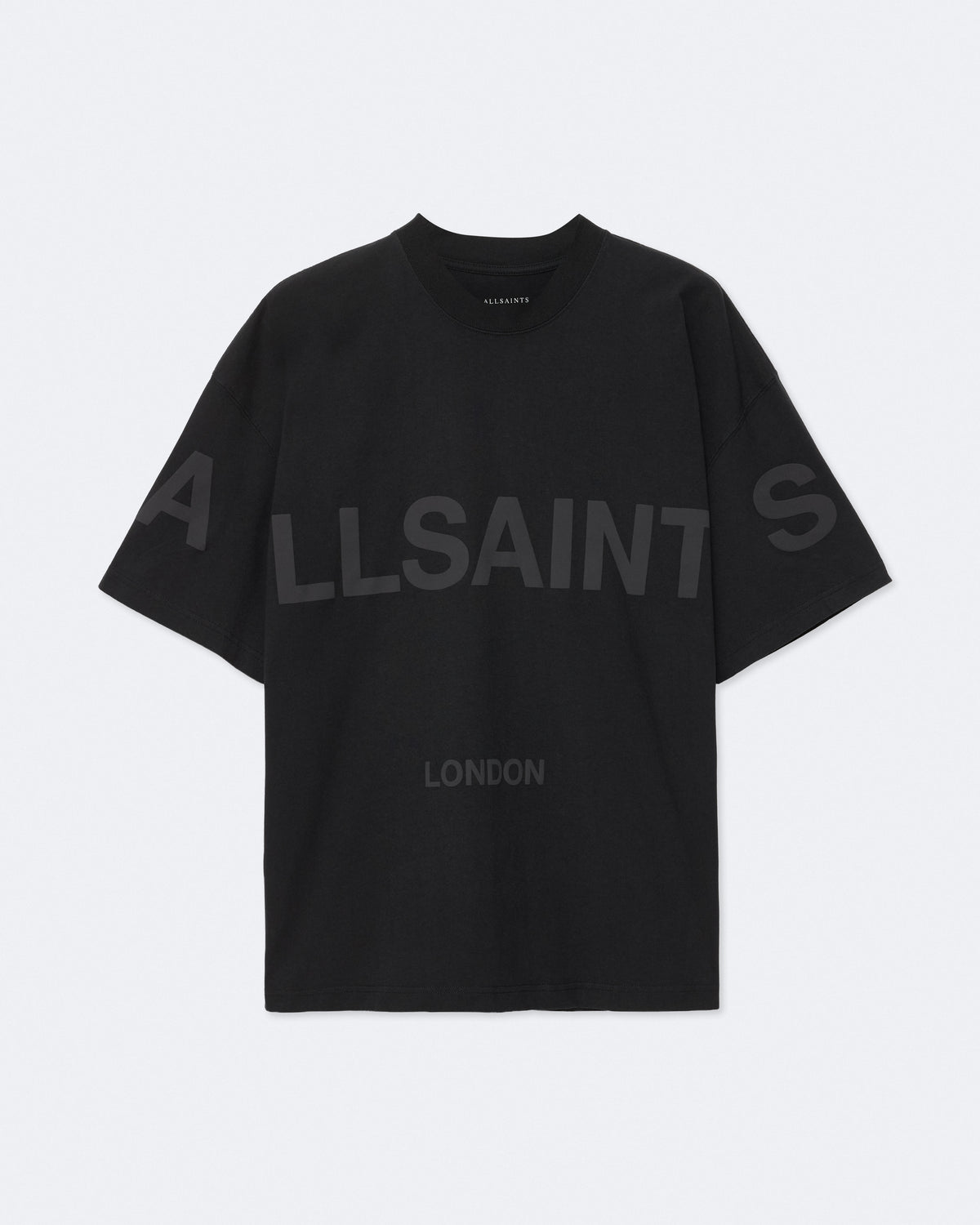 Biggy Oversized Logo Print T-Shirt Jet Black
