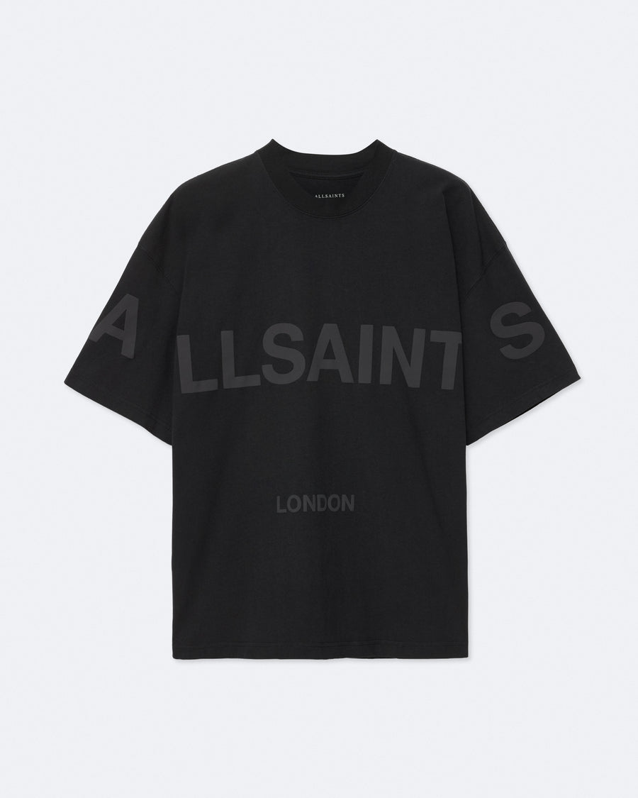 Biggy Oversized Logo Print T-Shirt Jet Black