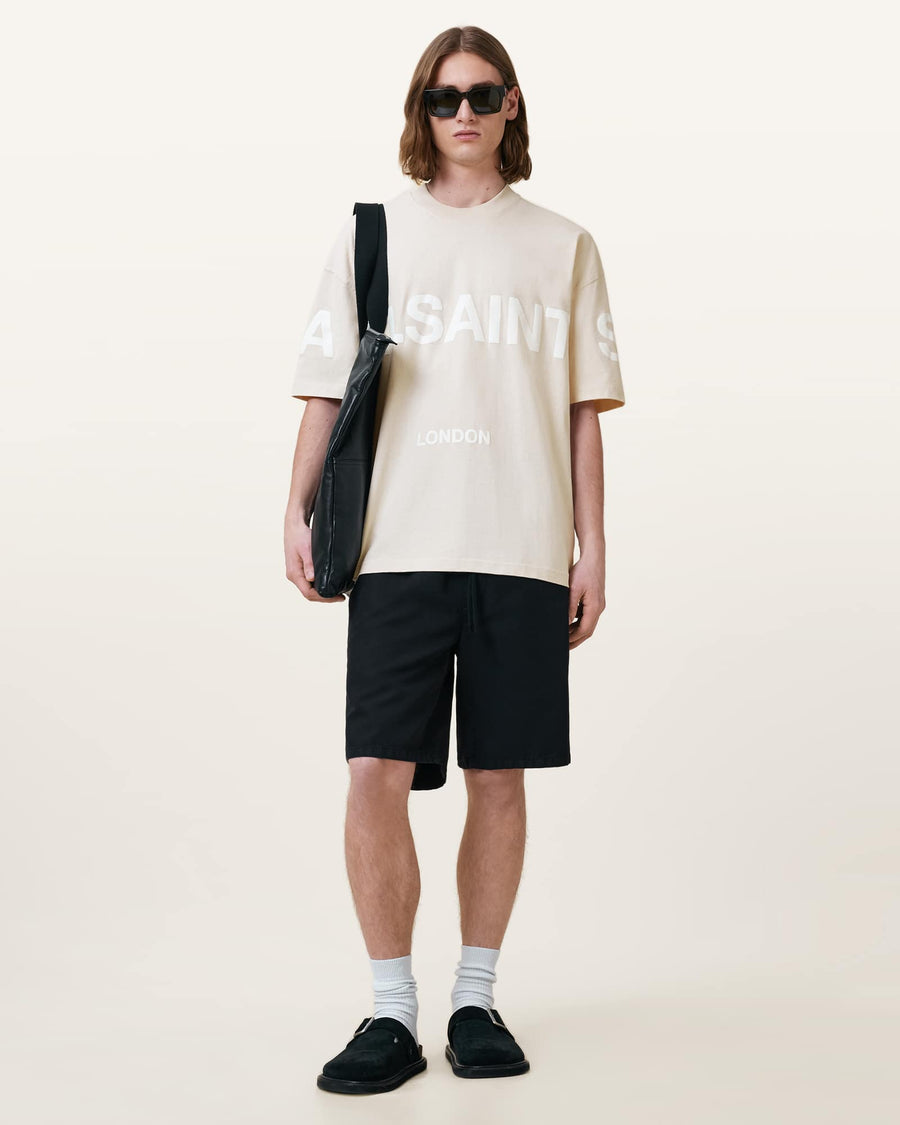 Biggy Oversized Logo Print T-Shirt BAILEY TAUPE