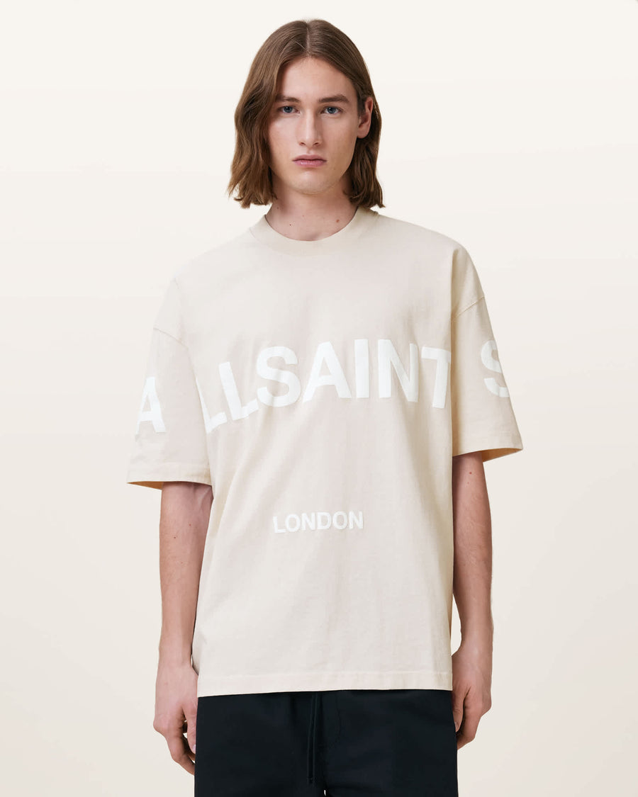 Biggy Oversized Logo Print T-Shirt BAILEY TAUPE