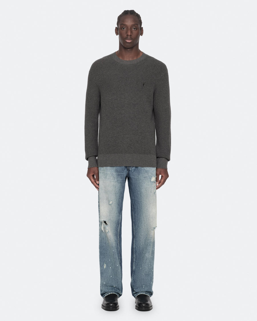 Aspen Waffle-Knit Wool-Blend Jumper MONUMENT GREY