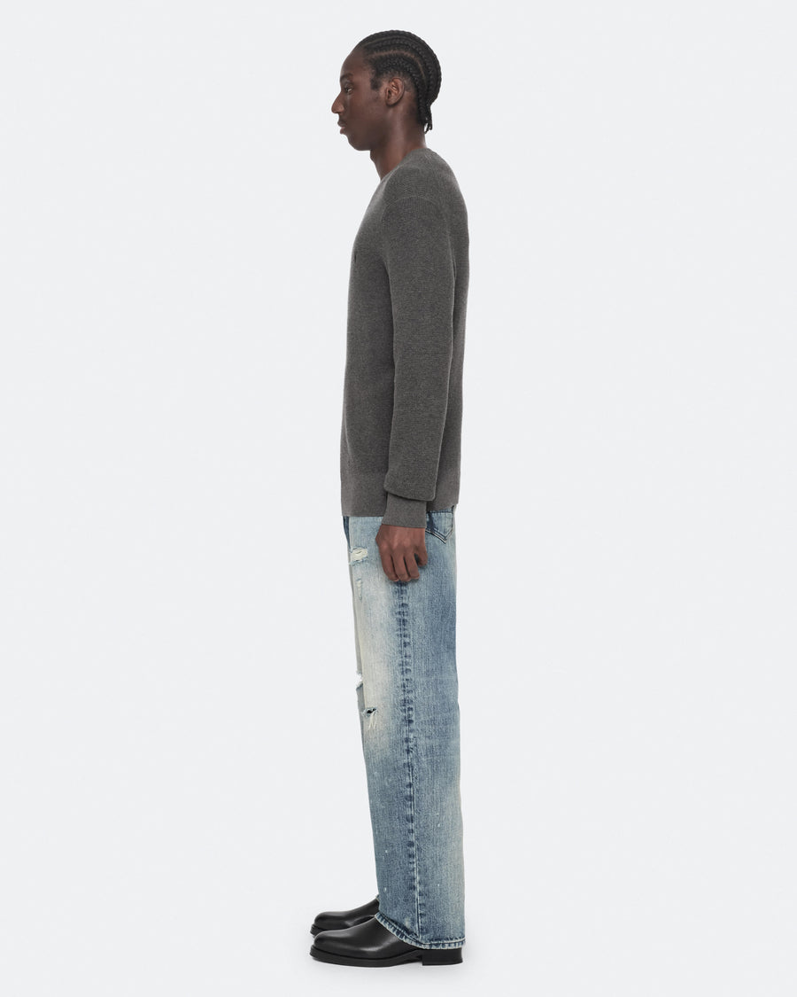 Aspen Waffle-Knit Wool-Blend Jumper MONUMENT GREY