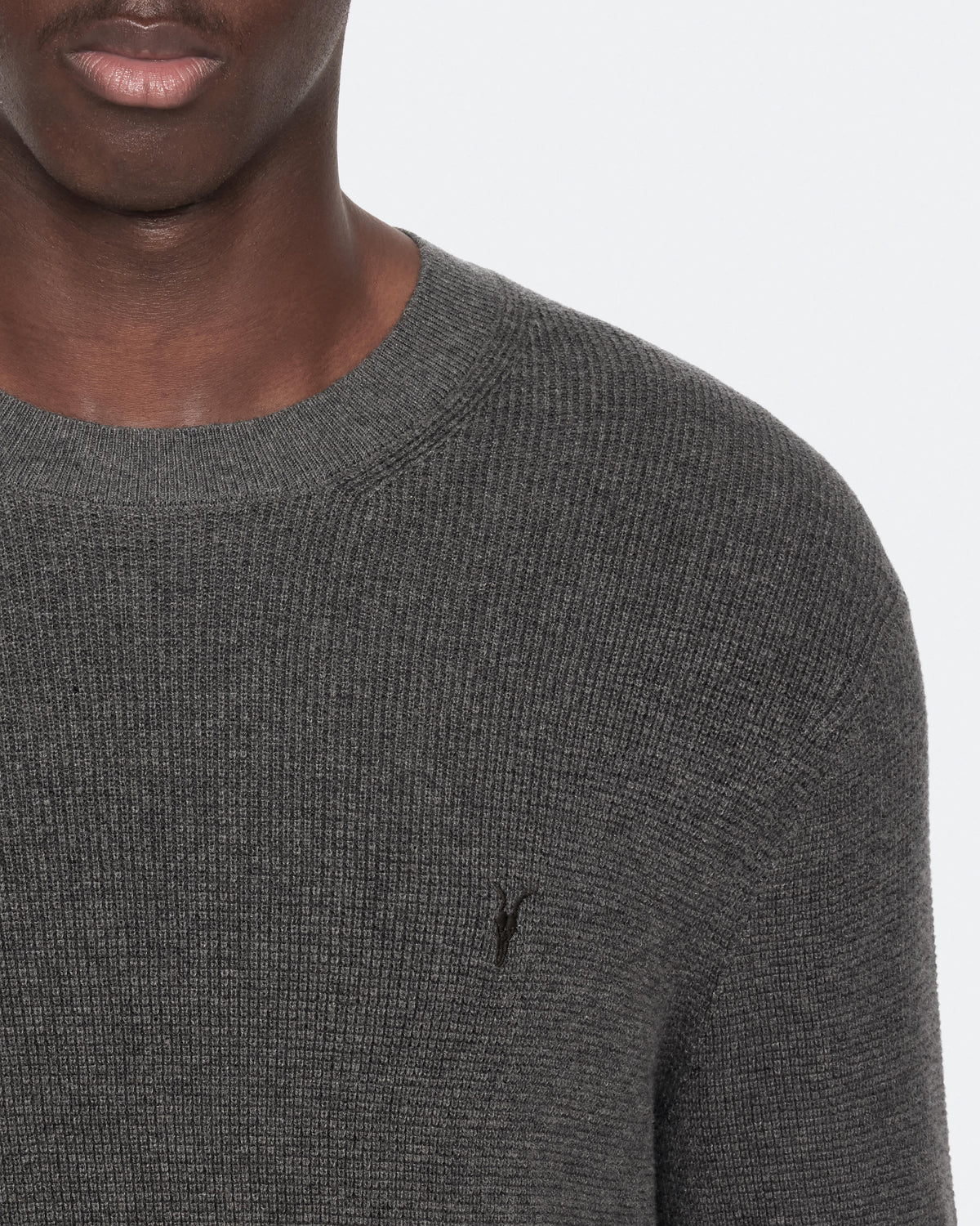 Aspen Waffle-Knit Wool-Blend Jumper MONUMENT GREY