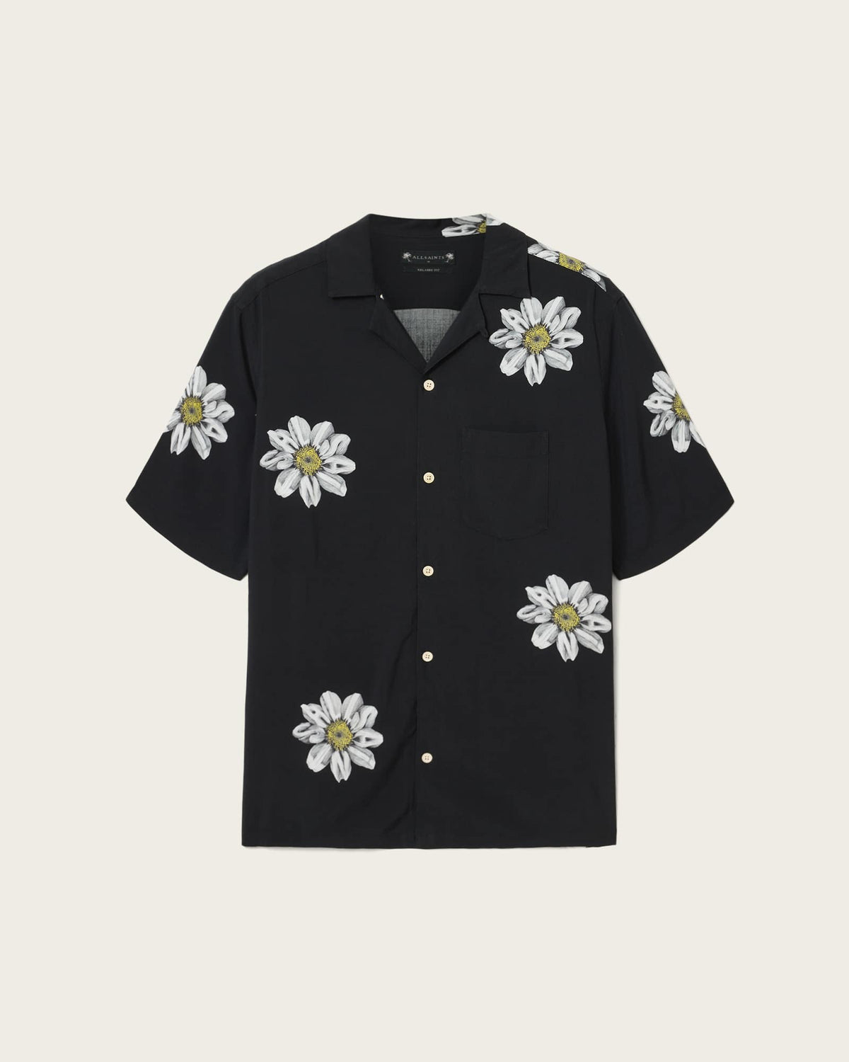 Petal Short Sleeve Shirt Jet Black