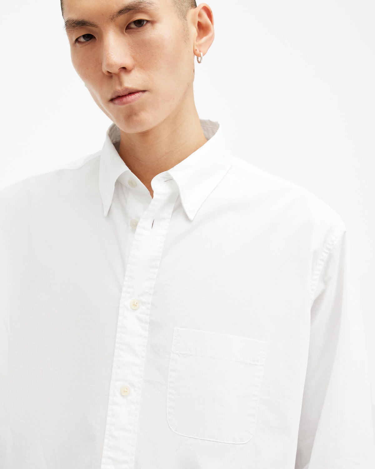 Sutta Long Sleeve Relaxed Fit Shirt White