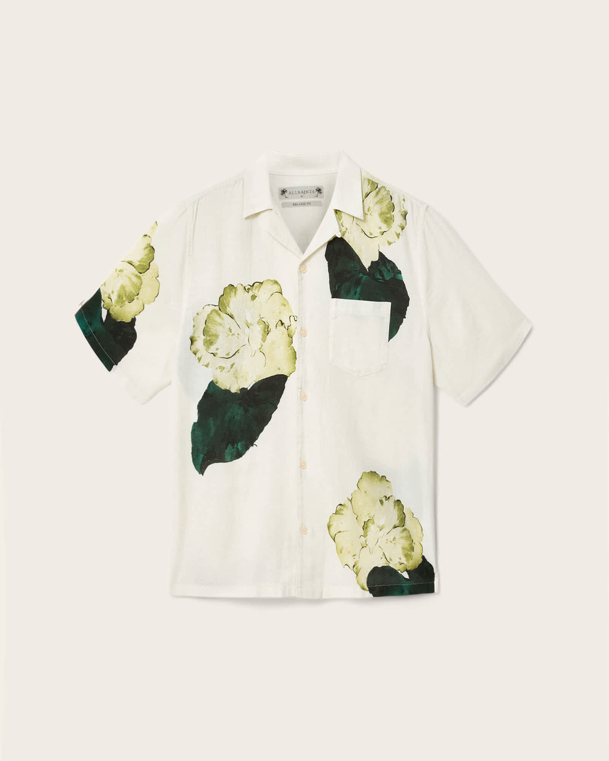 Nouvelle Short Sleeve Linen Blend Shirt Ecru