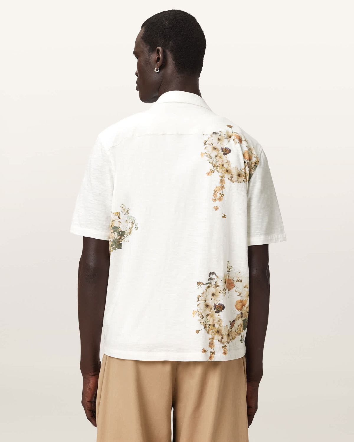 Fleur Oversized Short Sleeve Shirt Ecru