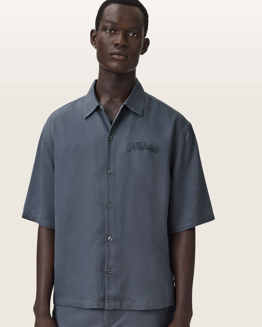 Circe Oversized Short Sleeve Shirt MOONSTONE BLUE