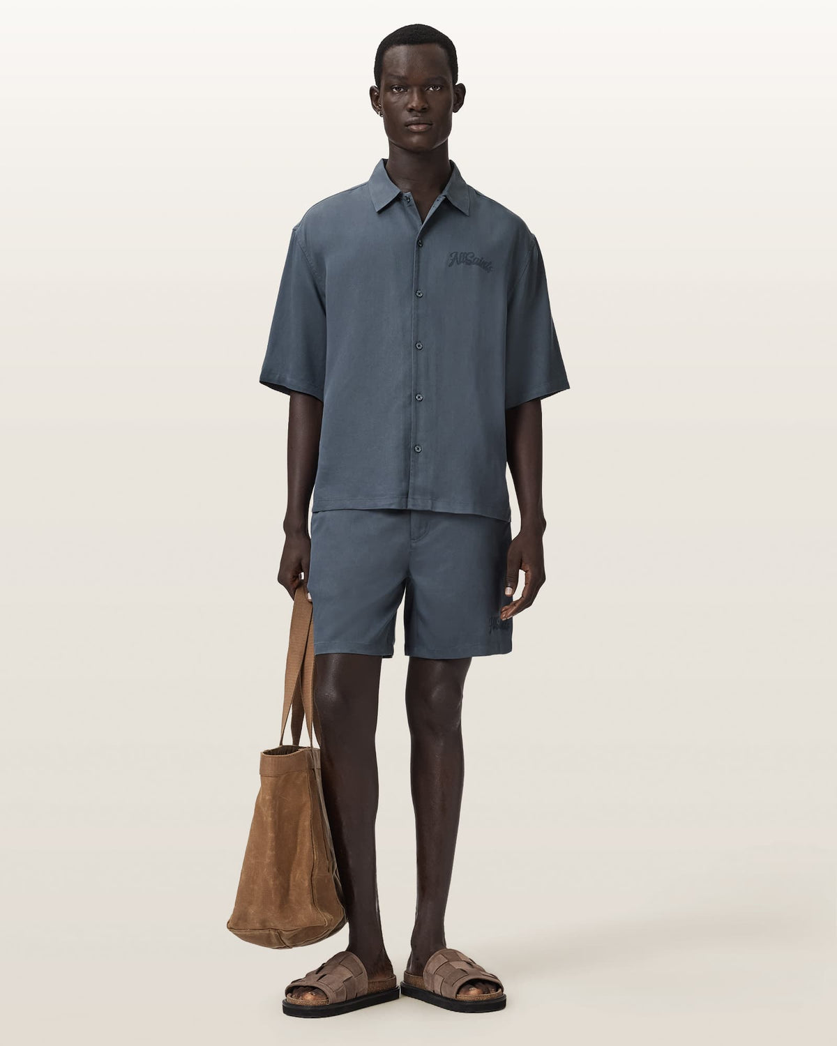 Circe Oversized Short Sleeve Shirt MOONSTONE BLUE