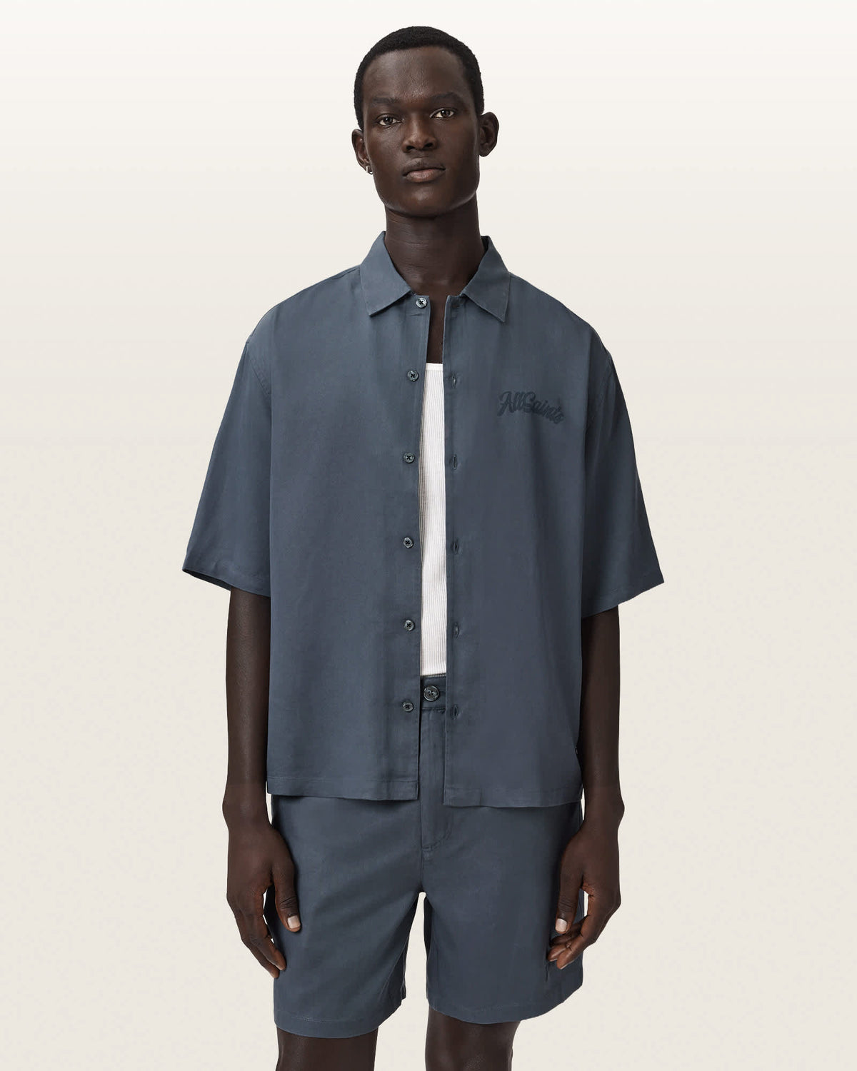 Circe Oversized Short Sleeve Shirt MOONSTONE BLUE