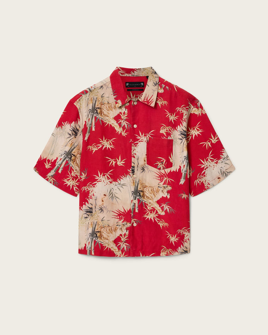 Kingdom Oversized Short Sleeve Shirt Red