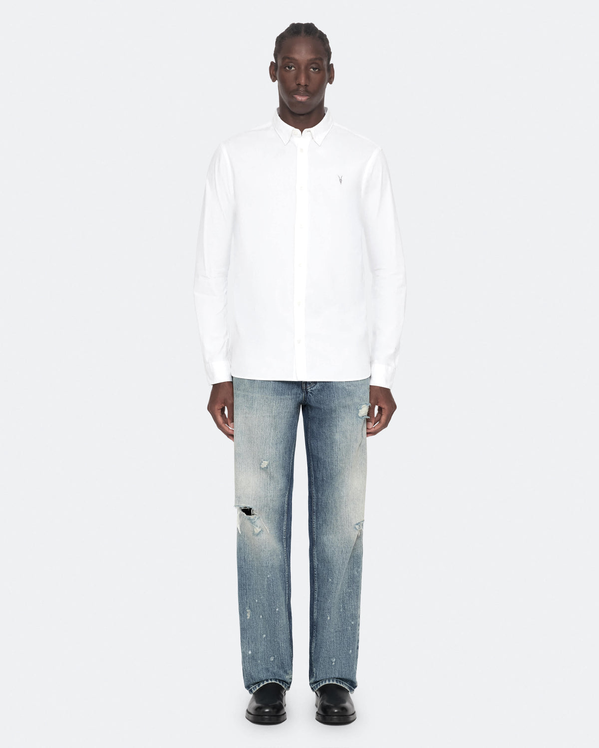 Hawthorne Slim-Fit Ramskull Shirt White