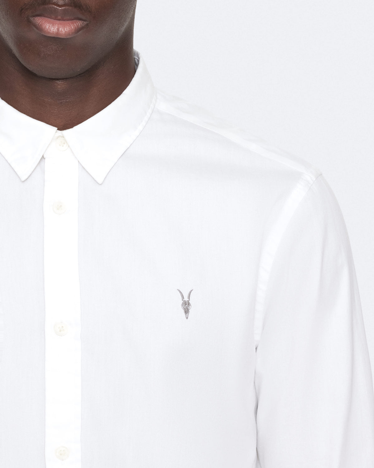Hawthorne Slim-Fit Ramskull Shirt White