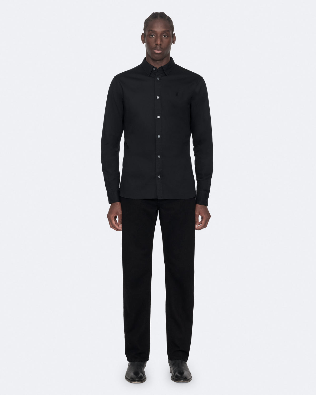 Hawthorne Slim-Fit Ramskull Shirt Black