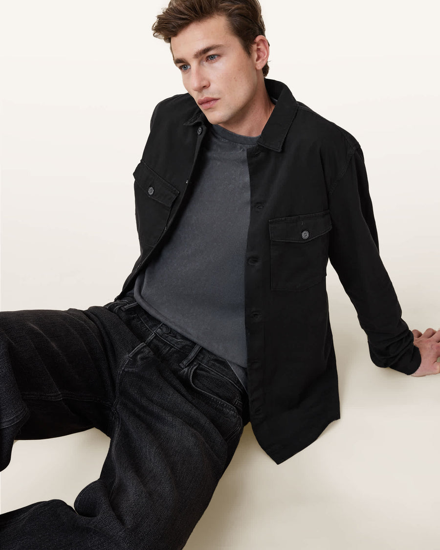Spotter Slim Fit Overshirt Black