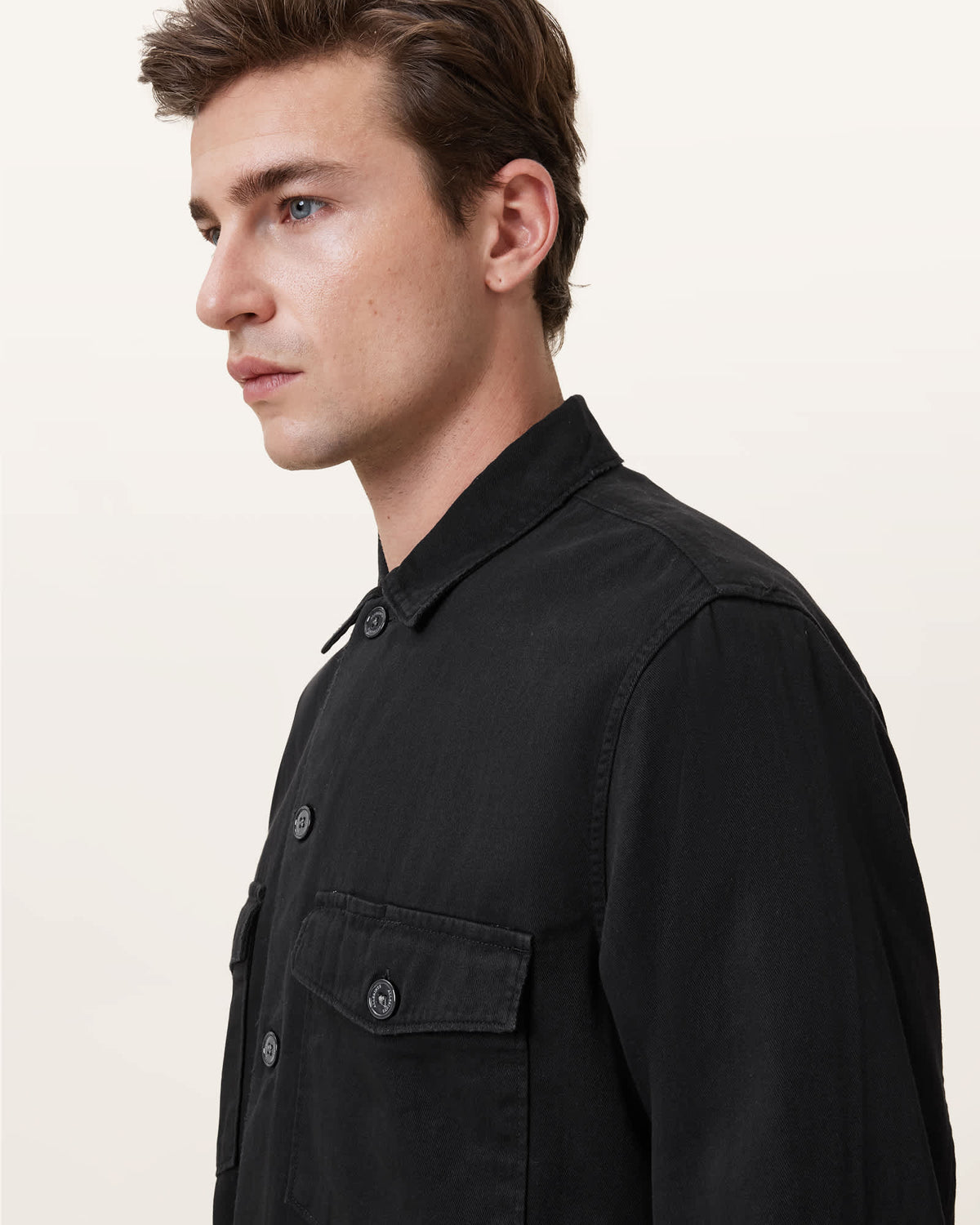 Spotter Slim Fit Overshirt Black