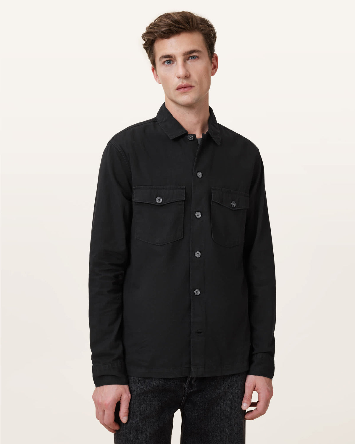 Spotter Slim Fit Overshirt Black