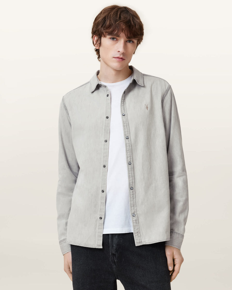 Gleason Ramskull Denim Shirt Grey