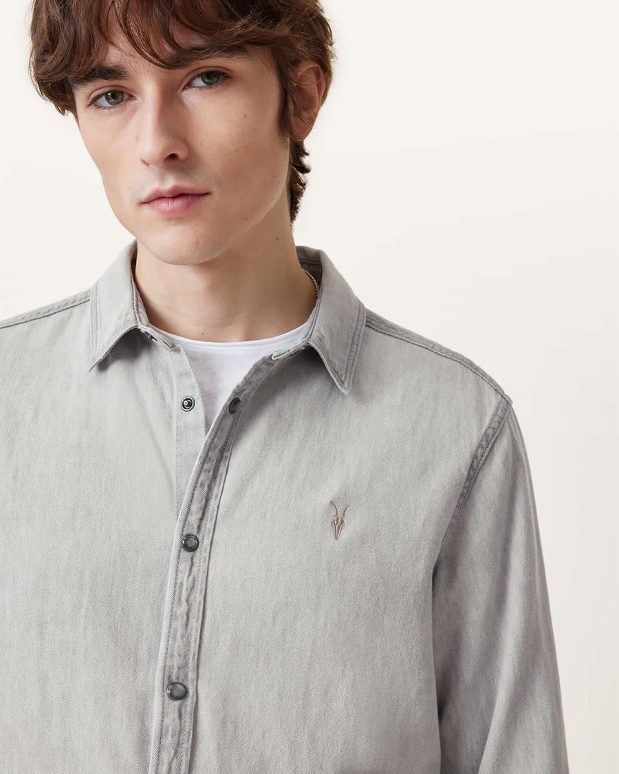 Gleason Ramskull Denim Shirt Grey