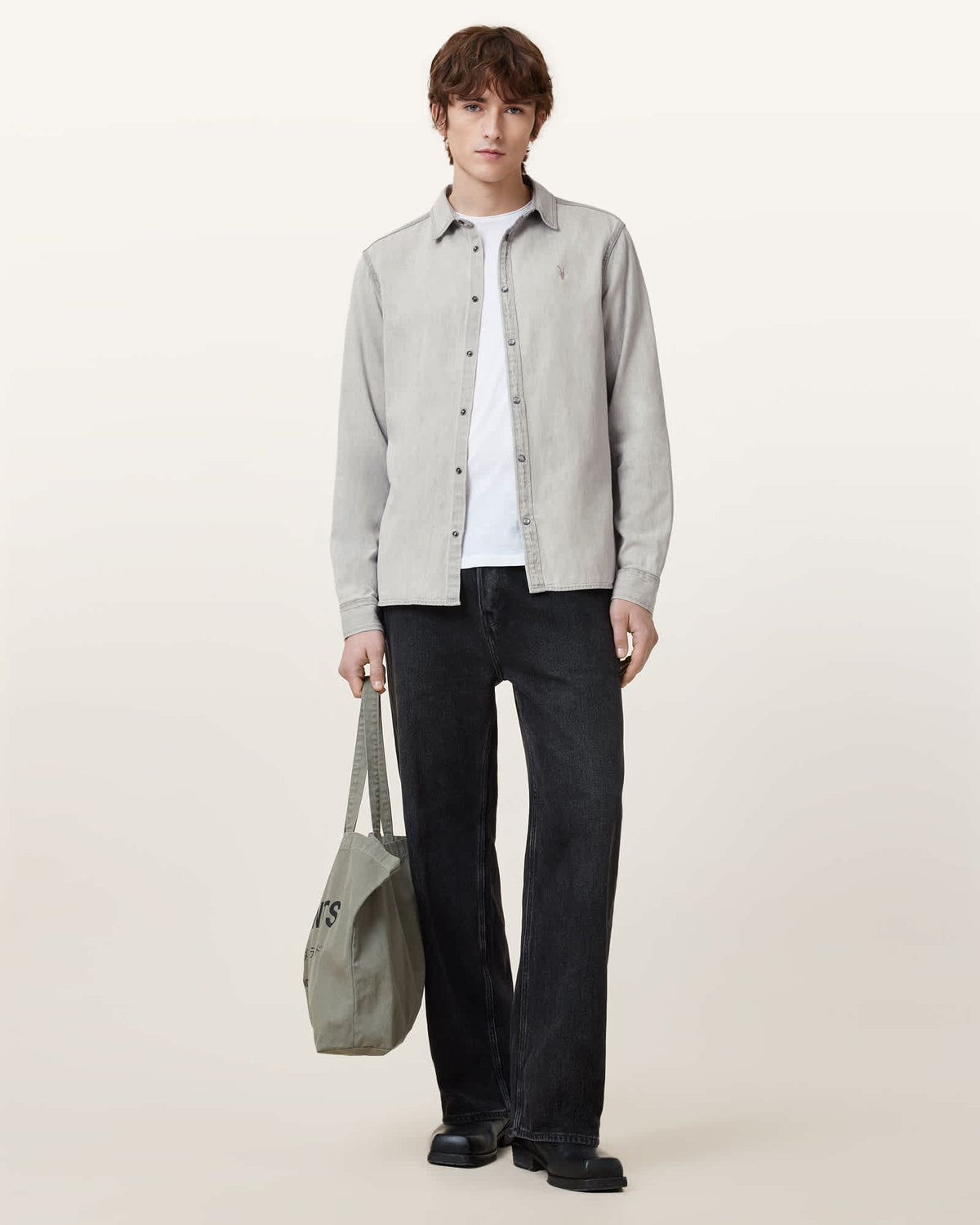 Gleason Ramskull Denim Shirt Grey