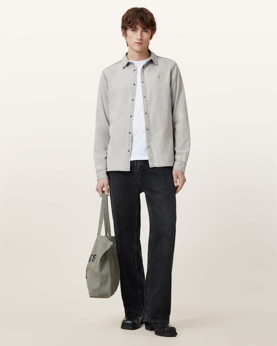 Gleason Ramskull Denim Shirt Grey