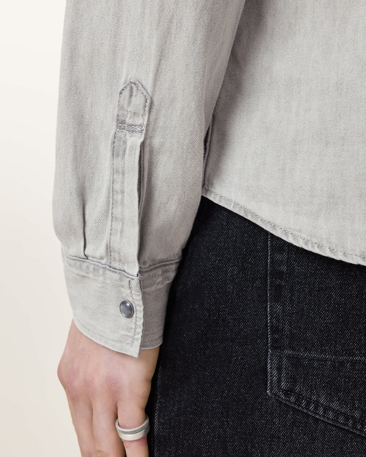 Gleason Ramskull Denim Shirt Grey