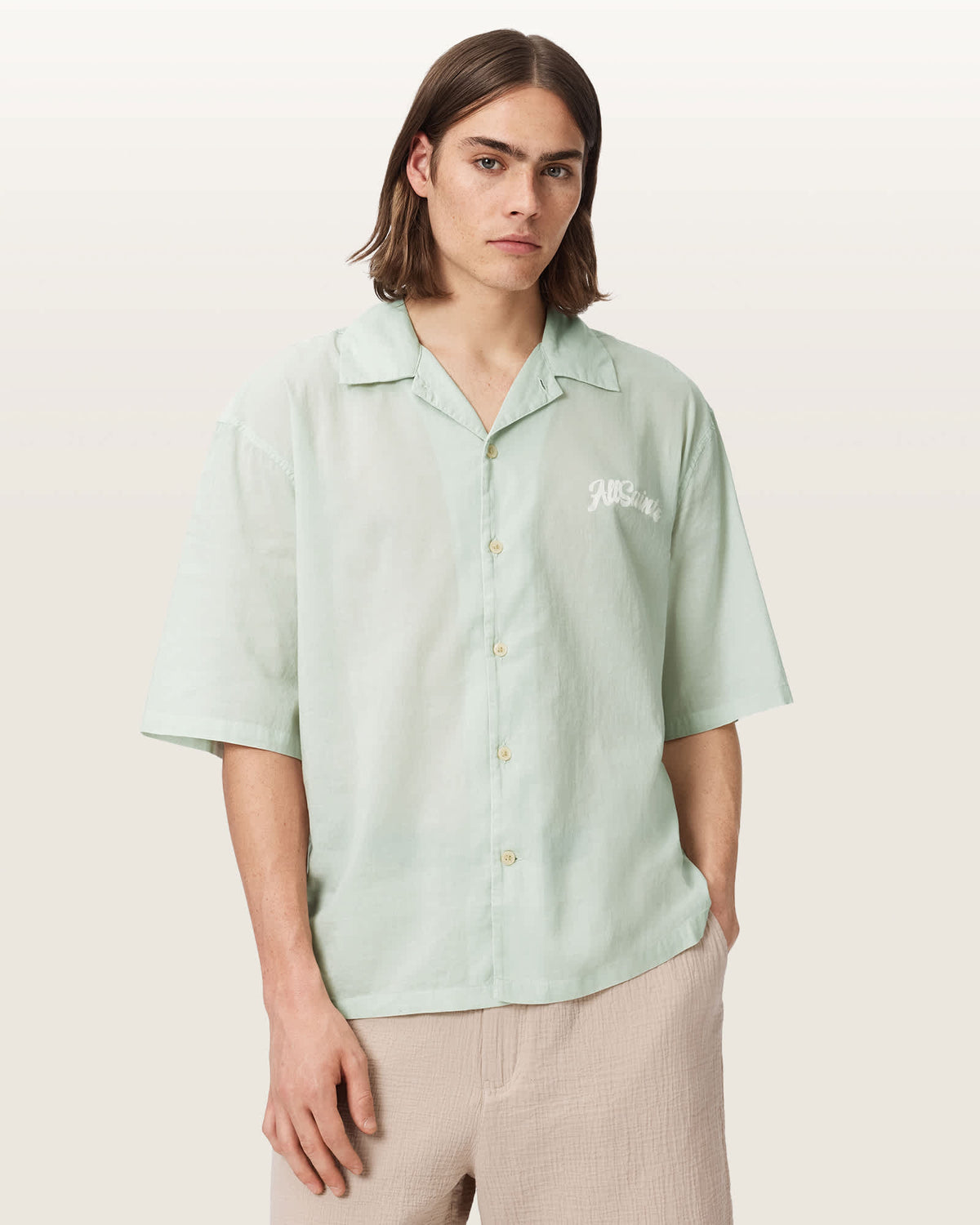 Odyssey Oversized Short Sleeve Shirt POWDERED GREEN