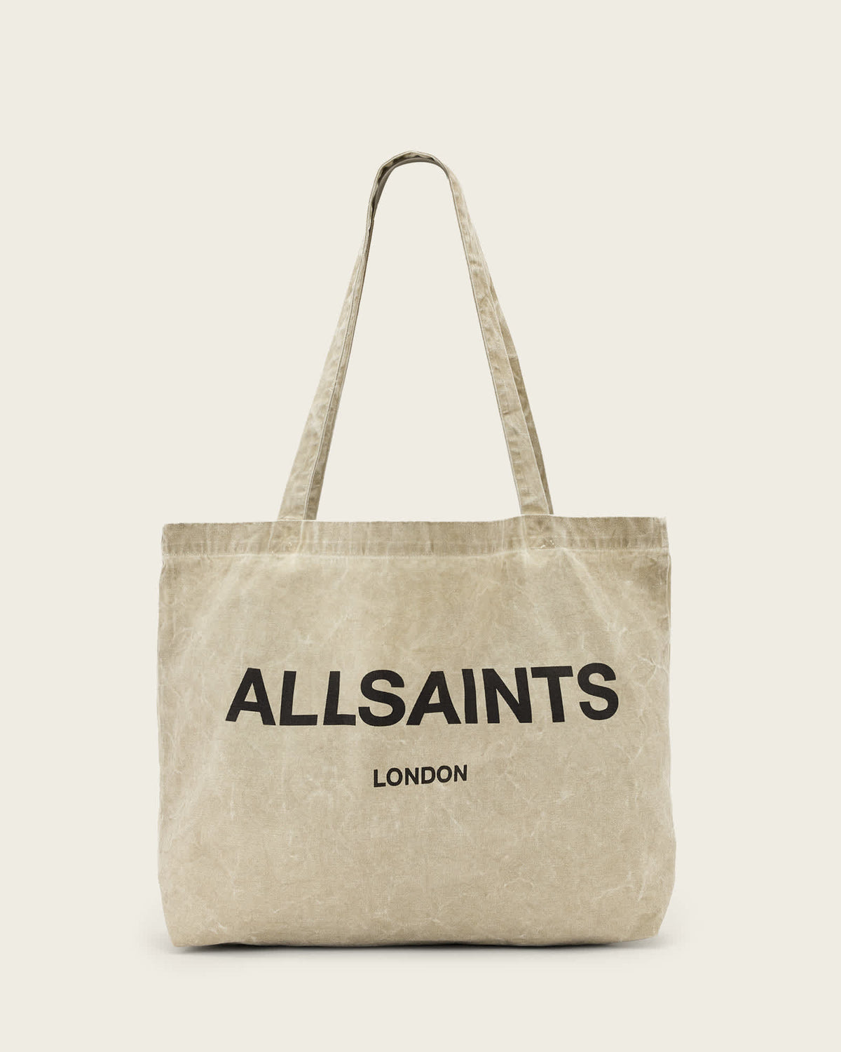 Underground Logo Printed Tote Bag Washed Brown