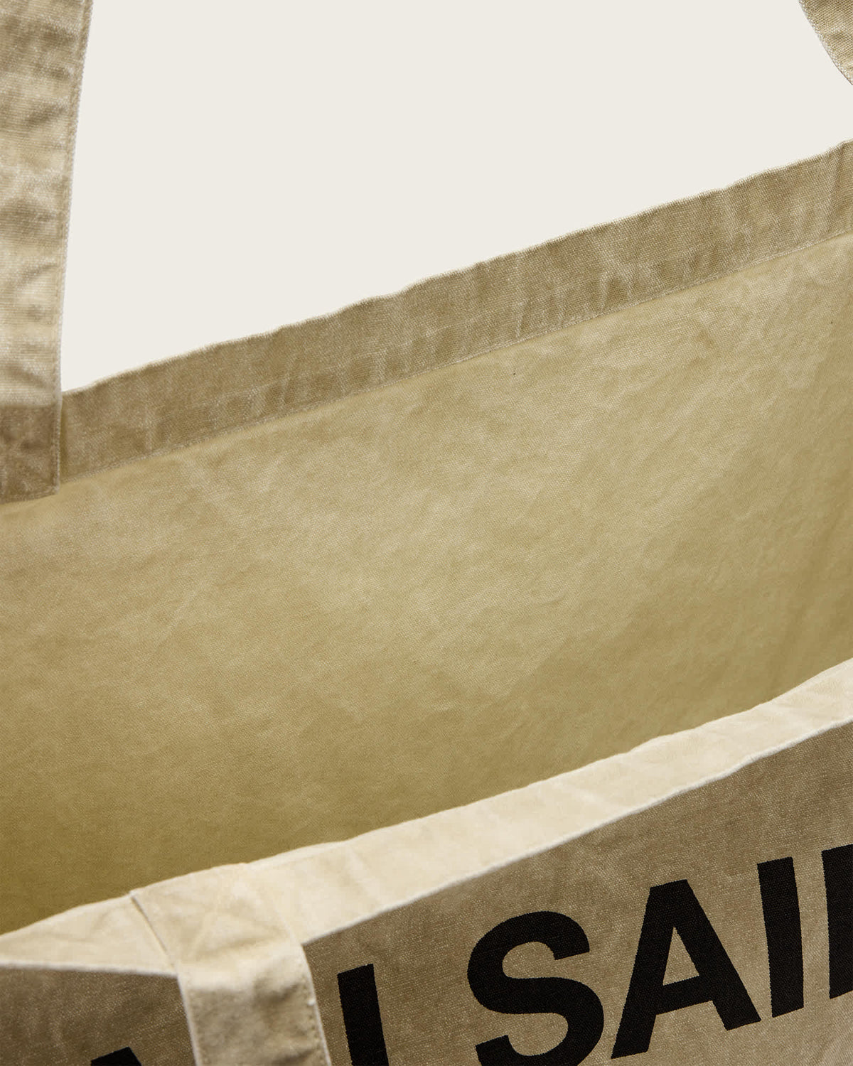 Underground Logo Printed Tote Bag Washed Brown