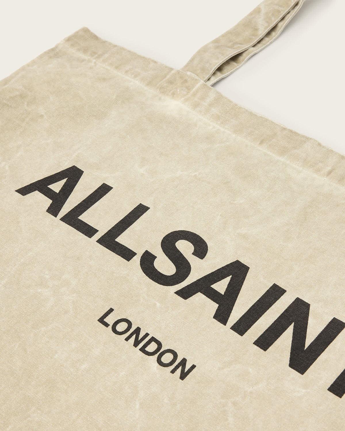 Underground Logo Printed Tote Bag Washed Brown