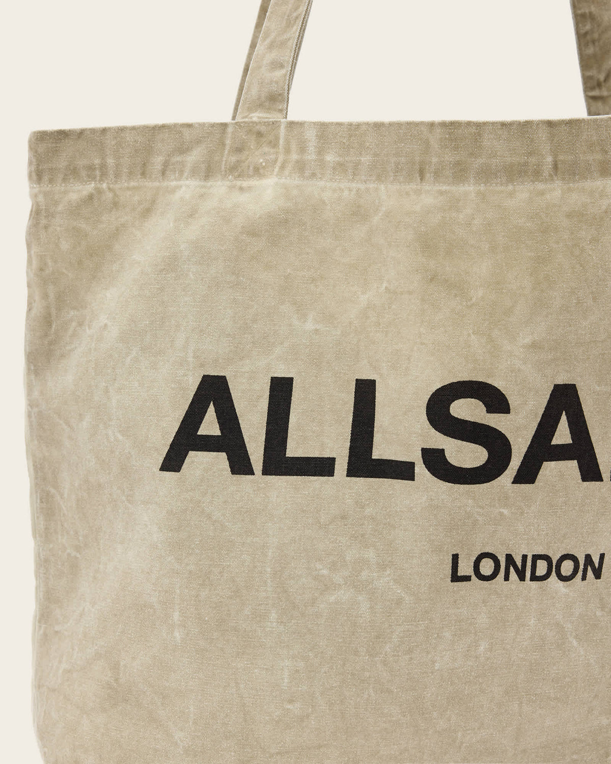 Underground Logo Printed Tote Bag Washed Brown