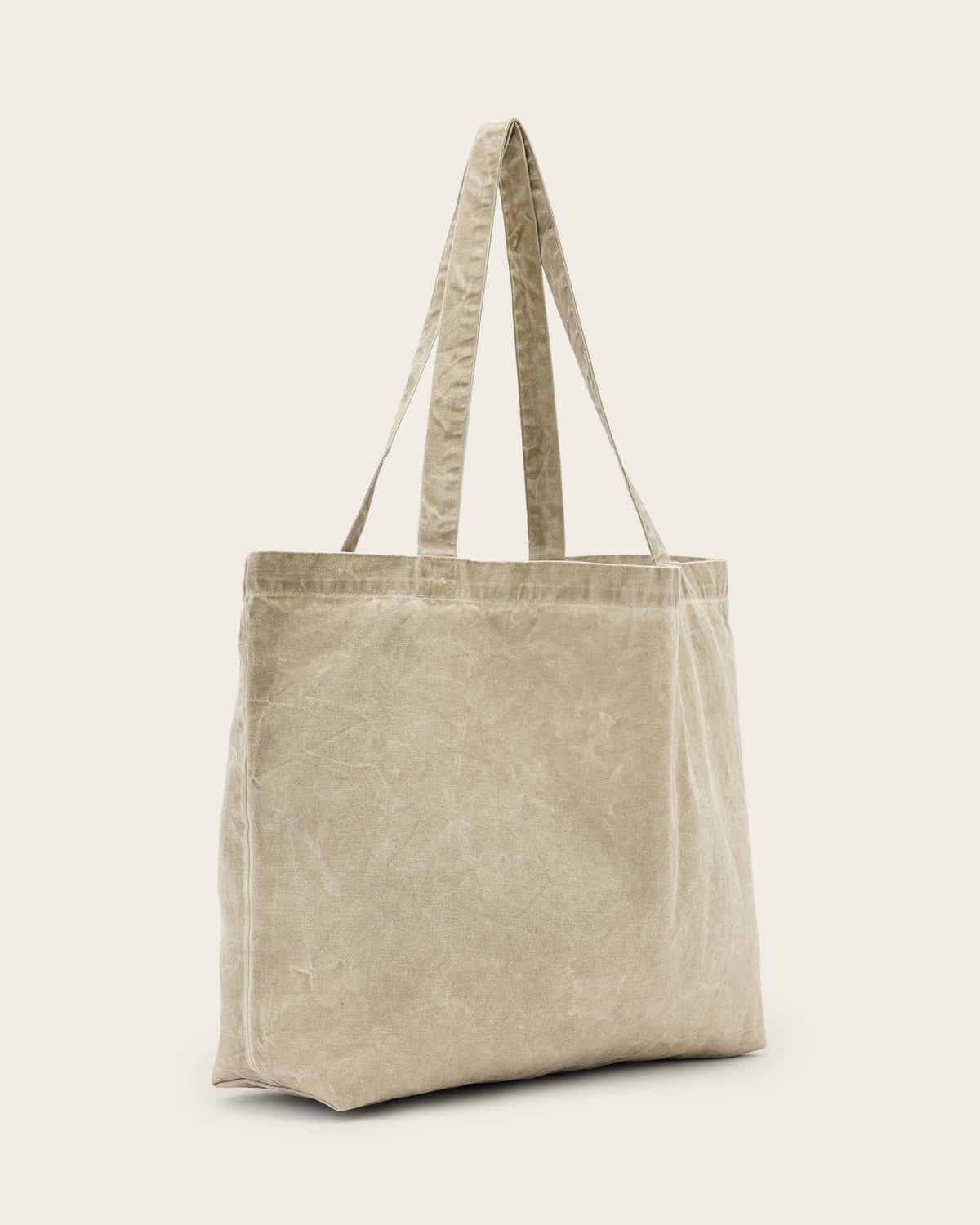 Underground Logo Printed Tote Bag Washed Brown
