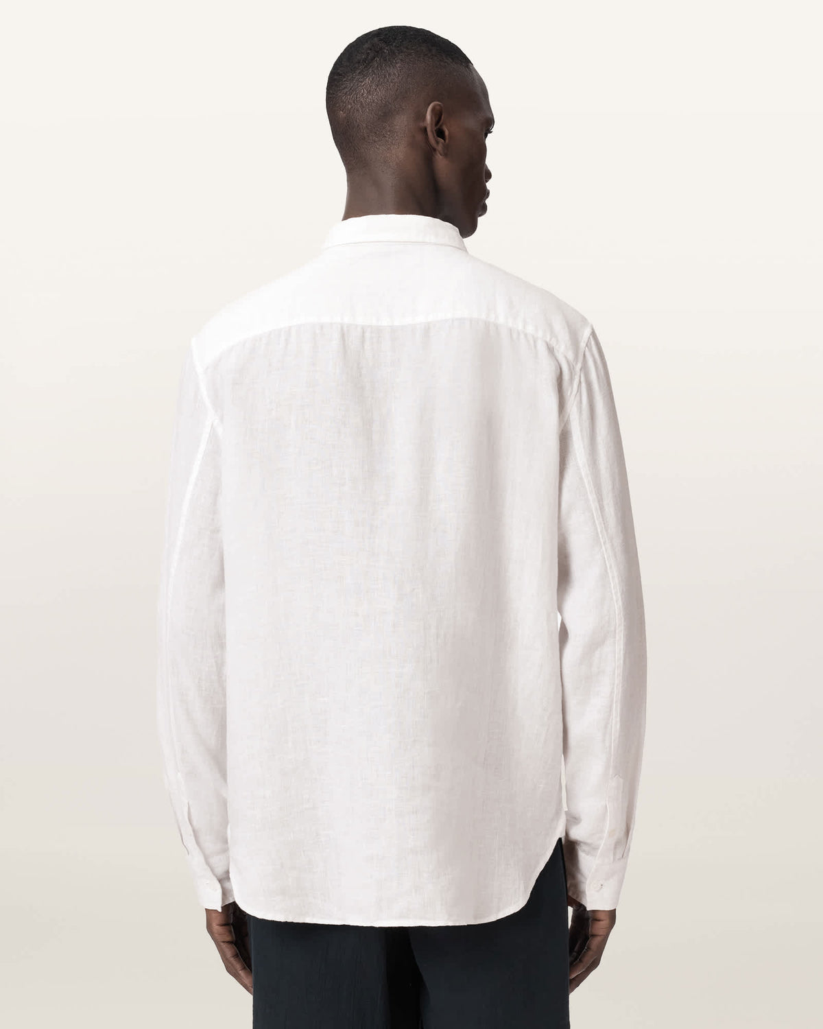 Loom Long Sleeve Linen Shirt White
