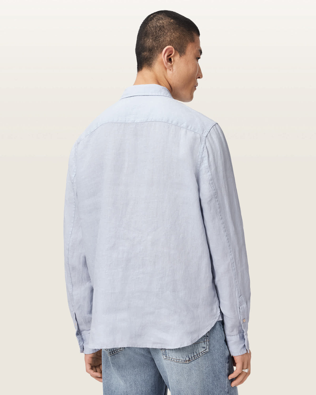 Loom Long Sleeve Linen Shirt VILLA BLUE