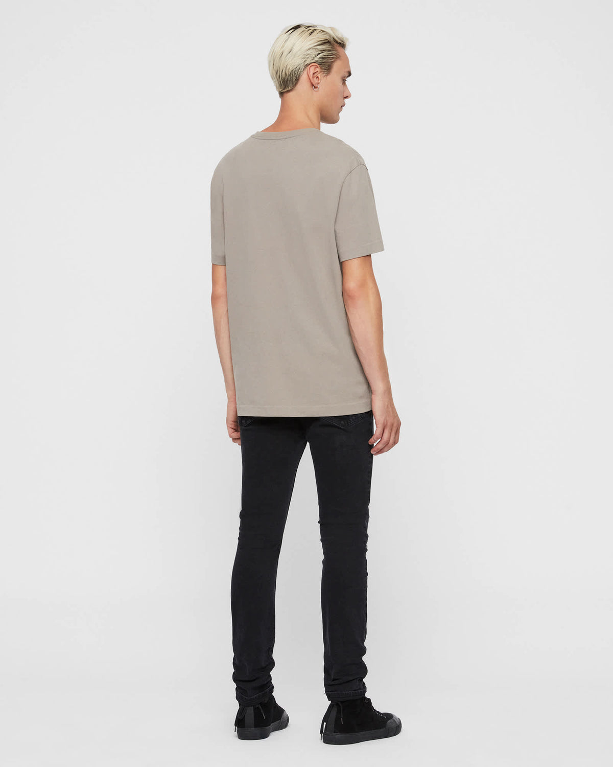 Cigarette Skinny Damaged Denim Jeans Black