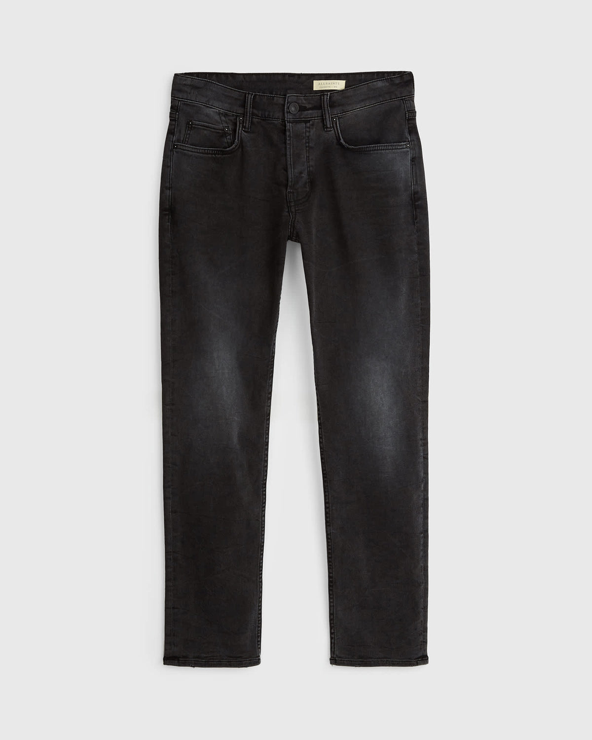 Cigarette Skinny Damaged Denim Jeans Black