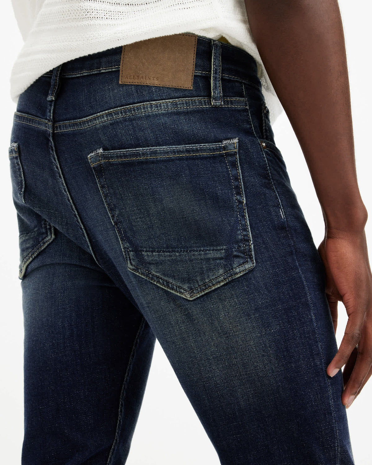Cigarette Skinny Fit Stretch Denim Jeans Indigo