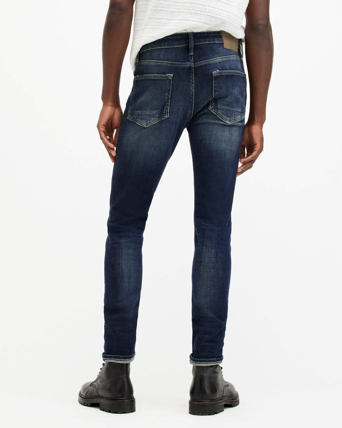 Cigarette Skinny Fit Stretch Denim Jeans Indigo