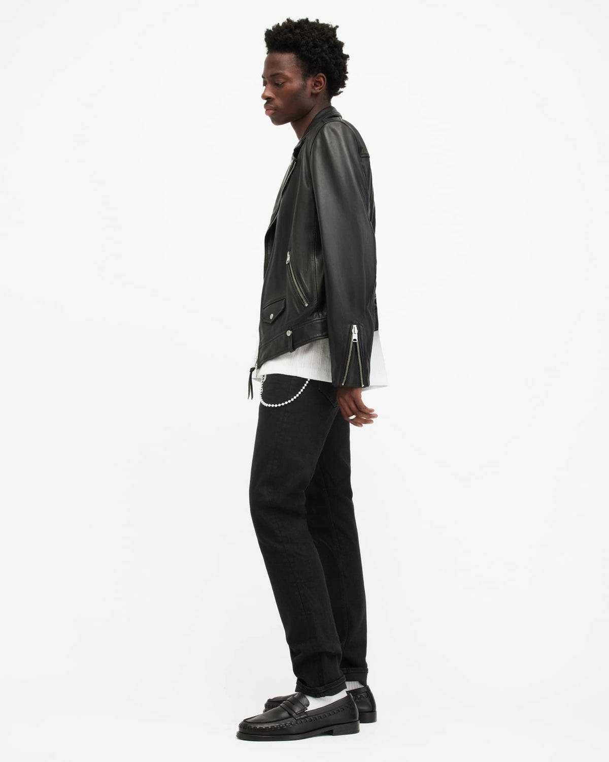 Cigarette Skinny Fit Stretch Denim Jeans Jet Black