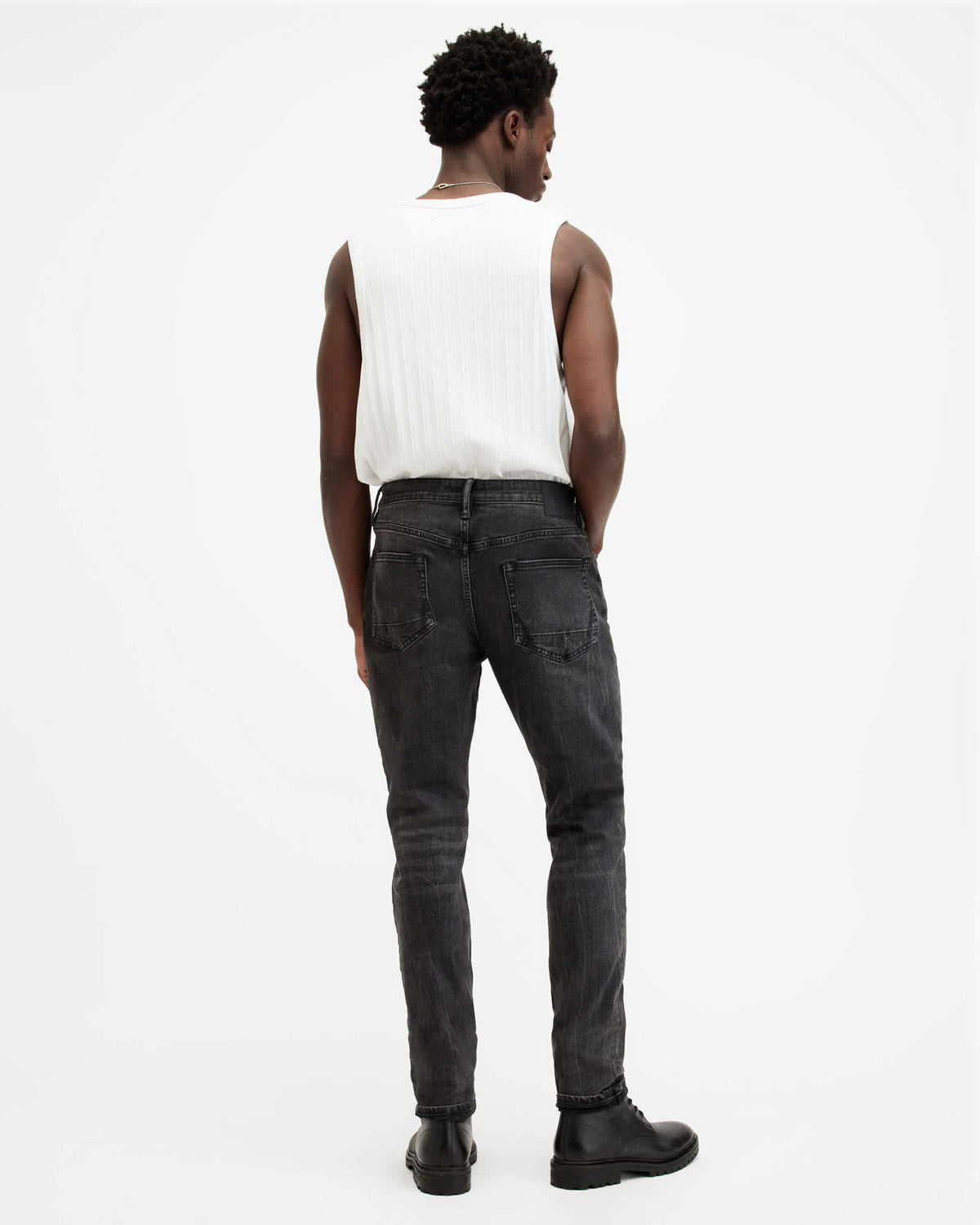 Rex Slim Fit Soft Stretch Denim Jeans Washed Black